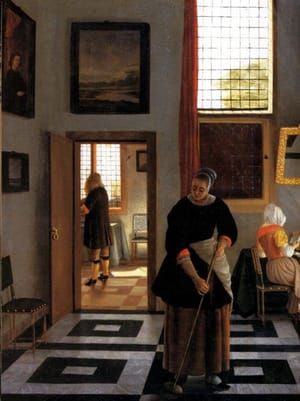 Artwork Title: An Interior with a Painter, his Wife, and a Maid