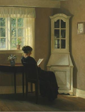 Artwork Title: Interior with reading Woman