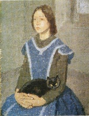 Artwork Title: Girl with Cat