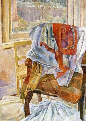 Artwork Title: Drapery, chair and window