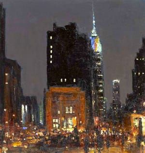 Artwork Title: Night Study from the Flat Iron Building