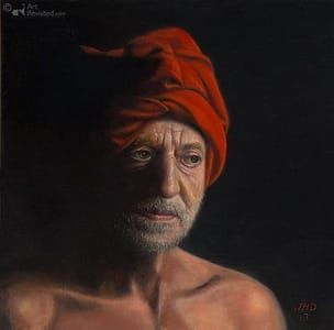 Artwork Title: Avec turban rouge (Self Portrait)