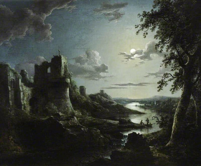 Artwork Title: View of Pendragon Castle by Moonlight
