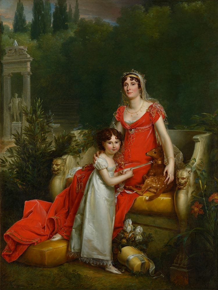 Artwork Title: Elisa Bonaparte with her daughter Napoleona Baciocchi