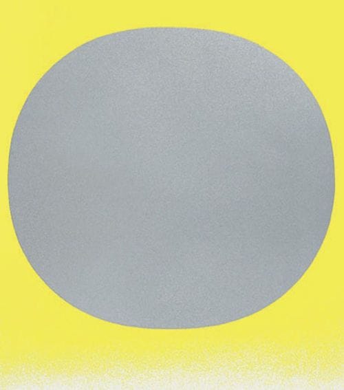 Artwork Title: WVG 130-1 (silberner Kreis auf gelb)