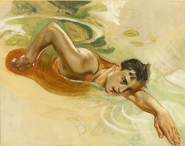 Artwork Title: Study of a Swimmer