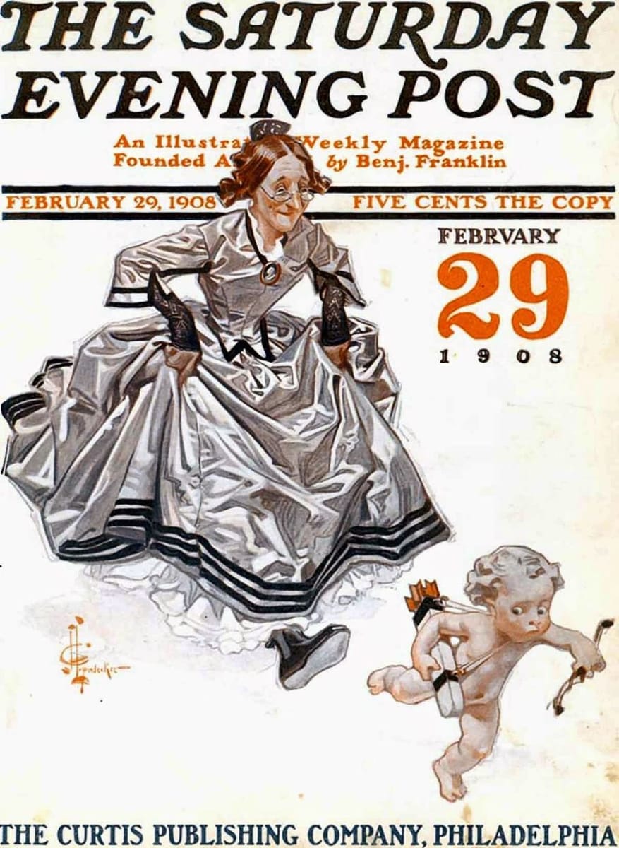 Artwork Title: Saturday Evening Post Cover, February 29 ,1908