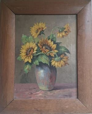 Artwork Title: Sunflowers in a vase