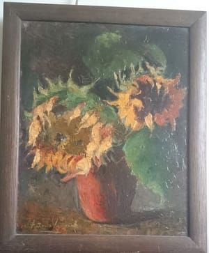 Artwork Title: Sunflowers in a pot