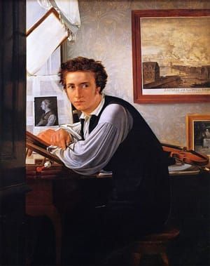 Artwork Title: Portrait of the copperplate engraver, Carl Edvard Sonne