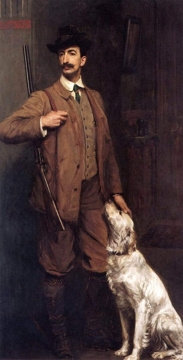 Artwork Title: Portrait of the Vicomte de Manneville and his Dog