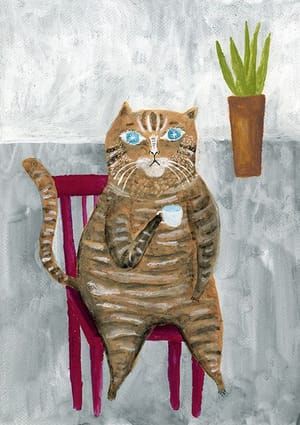 Artwork Title: The Cat Which Relaxes