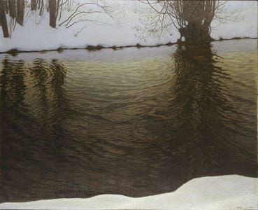 Artwork Title: Winter Evening at the River