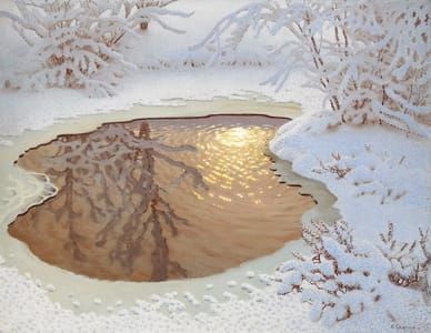 Artwork Title: Vinterlandskap / Winter Landscape