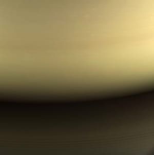 Artwork Title: Impact Site: Cassini's Final Image