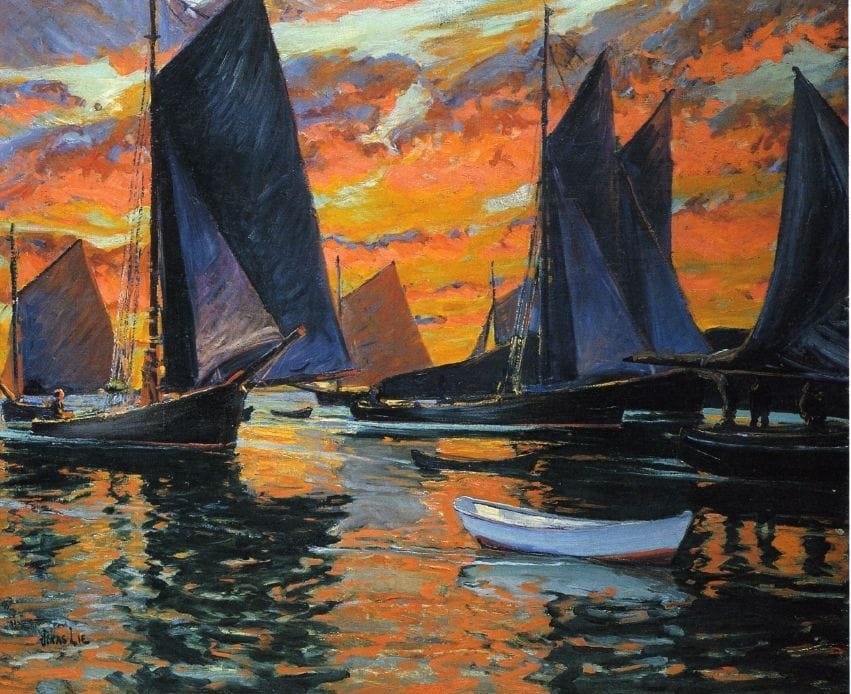 Artwork Title: Sails in the Sunset
