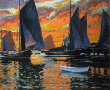 Artwork Title: Sails in the Sunset
