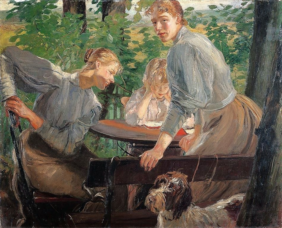 Artwork Title: The Daughters of the Artist in the Garden