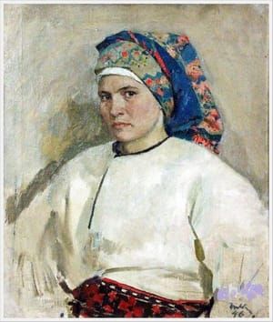 Artwork Title: Self Portrait in Ukrainian Costume