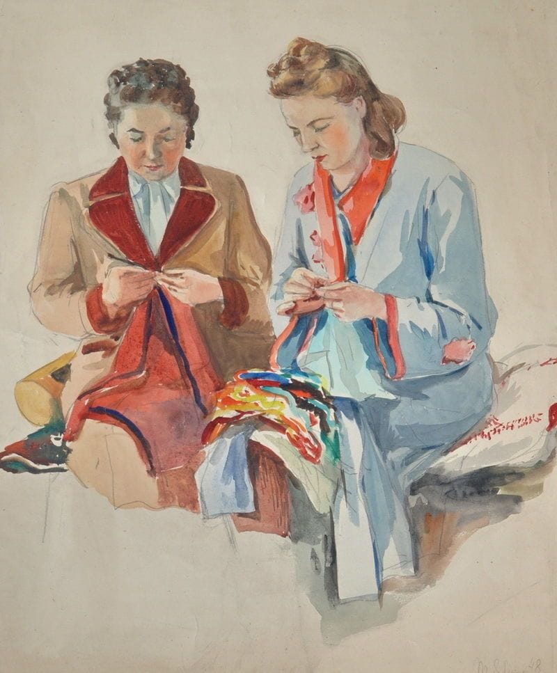 Artwork Title: Knitting