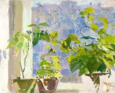Artwork Title: Plants In The Window