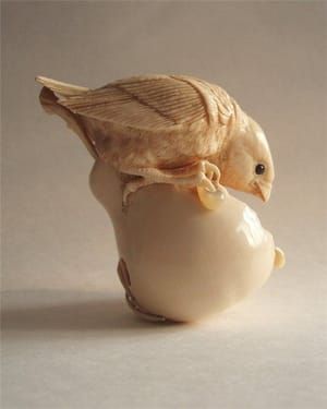 Artwork Title: Sparrow on a Pear