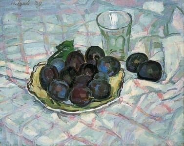 Artwork Title: Plums on a Dish