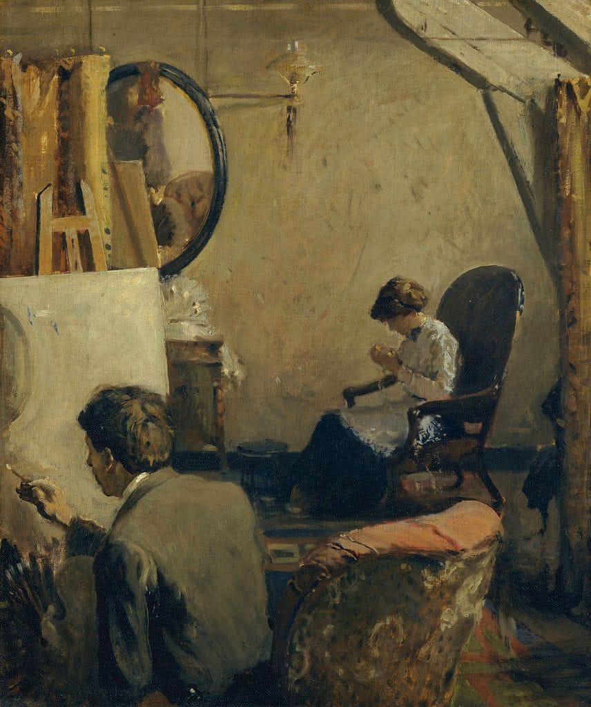 Artwork Title: Louis Kronberg in His Studio in Copley Hall