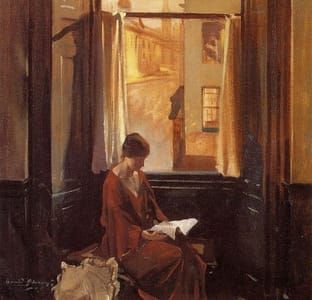 Artwork Title: Woman Reading by a Window