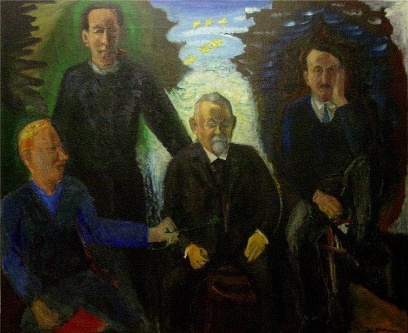 Artwork Title: Fire malere (Four Painters)