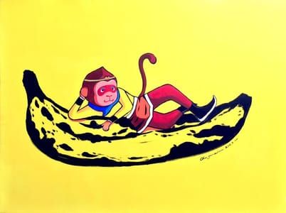 Artwork Title: Sun Wukong and the big banana