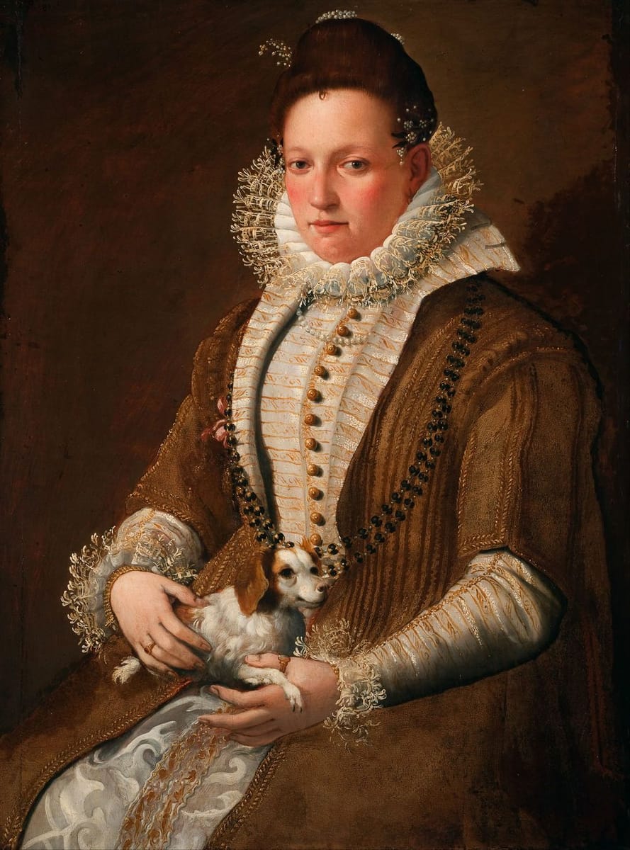 Artwork Title: Portrait of a Lady with a Dog