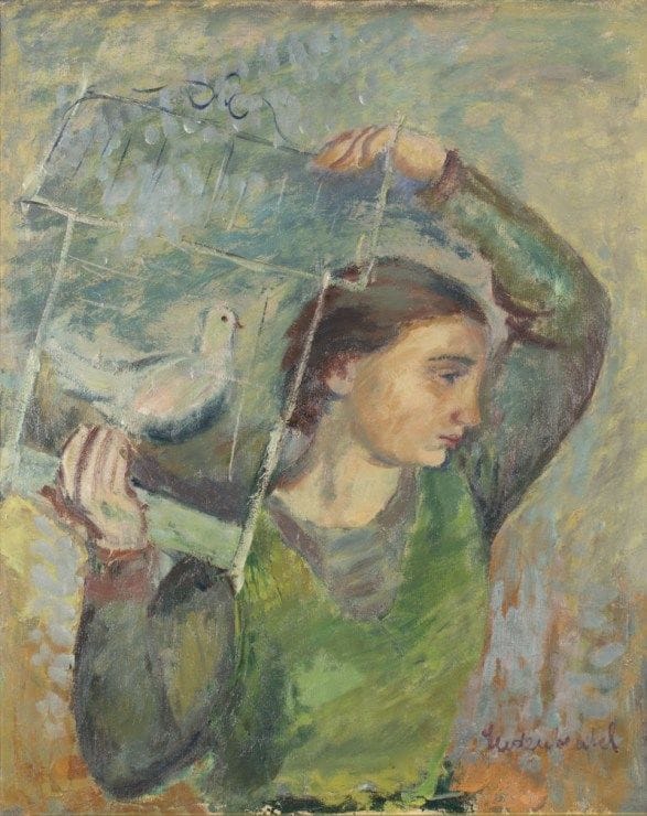 Artwork Title: Dziewczyna z gołębiem (Girl with a Dove)