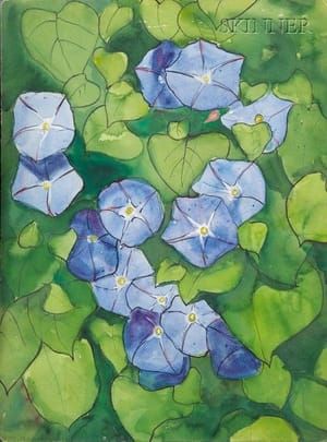 Artwork Title: Floral Studies: Blue Morning Glories