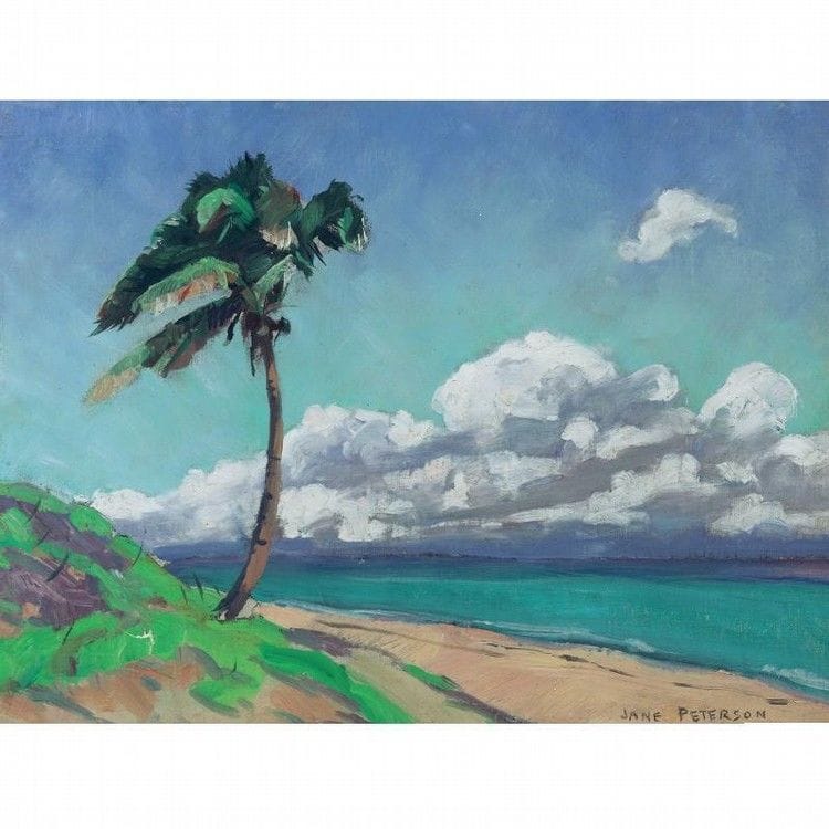 Artwork Title: A Lone Palm Tree, Palm Beach