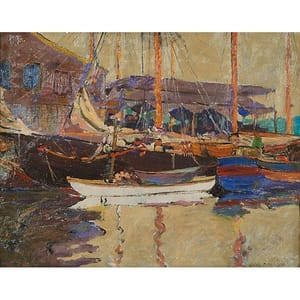 Artwork Title: Boats in a Harbor