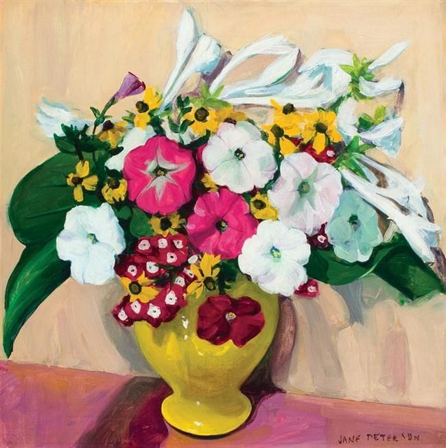 Artwork Title: Flowers in a Yellow Vase