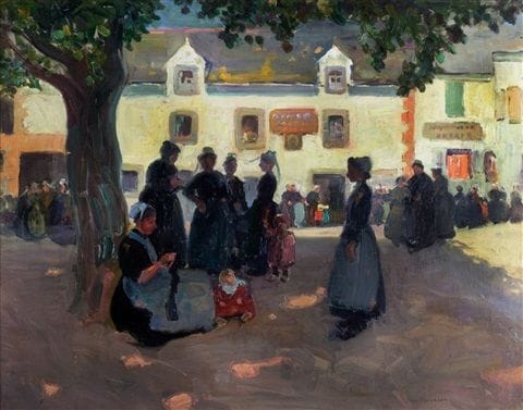 Artwork Title: Village Square, Brittany