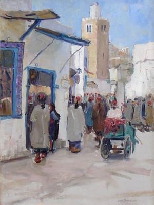 Artwork Title: A Busy Corner - Tunis