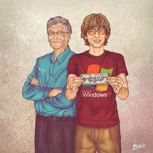 Artwork Title: Yo & Mi Otro Yo. (Me & My Other Me) Bill Gates