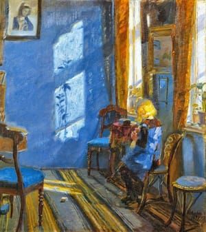 Artwork Title: Solskin i den blå stue (Sunlight in the Blue Room)
