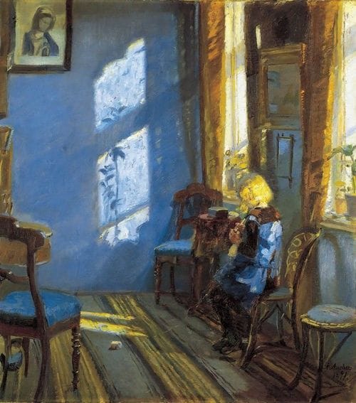 Artwork Title: Solskin i den blå stue (Sunlight in the Blue Room)