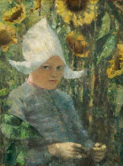 Artwork Title: Dutch Girl with Sunflowers