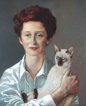 Artwork Title: Portrait of Tanneke Moonen with Cat
