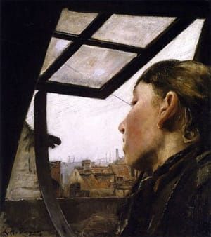 Artwork Title: Young Girl Looking out a Window