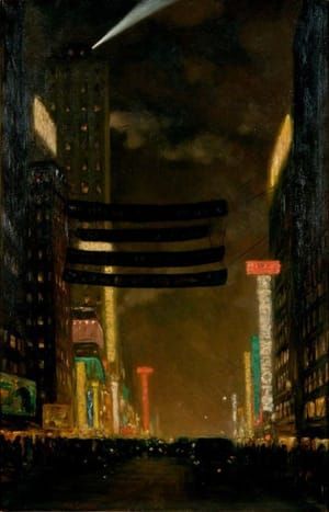 Artwork Title: Street in New York by Night