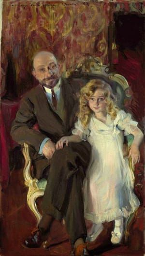 Artwork Title: Portrait of Carlos Urcola Ibarra with his daughter Eulalia
