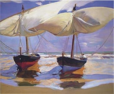 Artwork Title: Beached Boats. Valencia