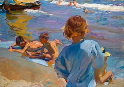 Artwork Title: Children on the Beach, Valencia