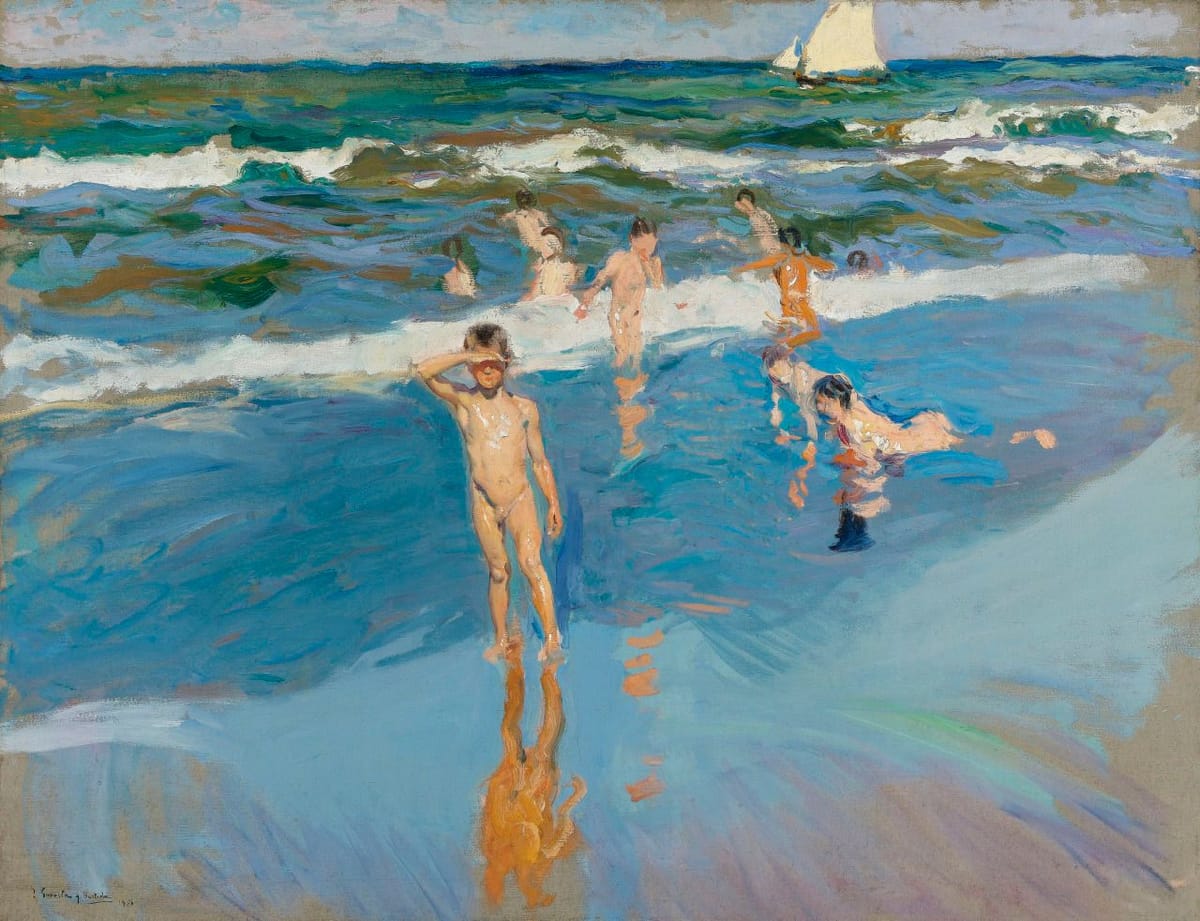 Artwork Title: Children in the Sea, Valencia beach